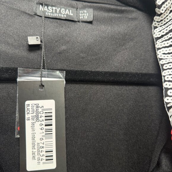 NWT NASTY GYAL COUNTRY STAR SEQUIN SHIRT SIZE US14 - Picture 5 of 6